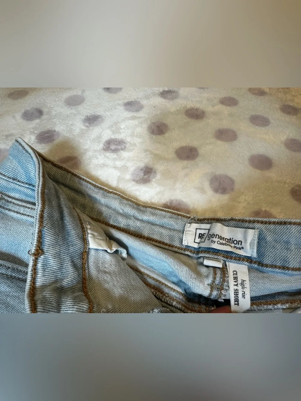 Regeneration by Pink High-Rise Denim Shorts